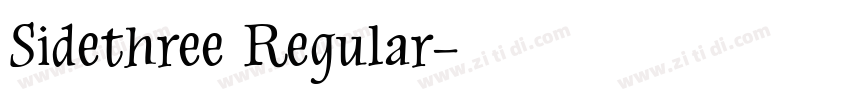 Sidethree Regular字体转换
